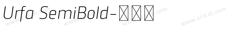 Urfa SemiBold字体转换